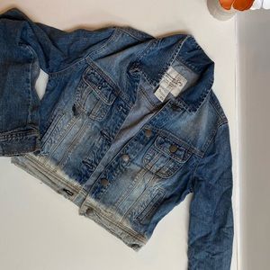 American Rag cropped fitted jean jacket for girls